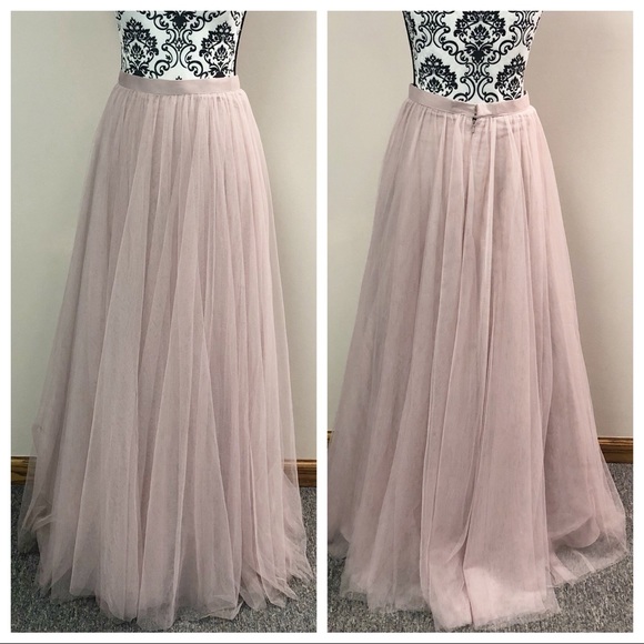 dusty pink maxi skirt